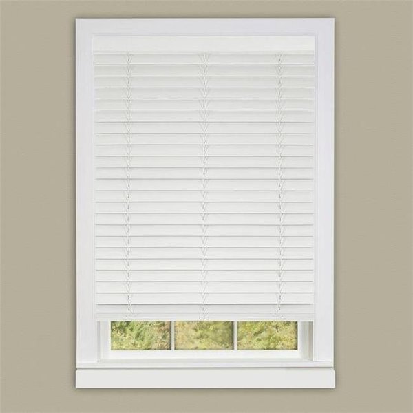 Achim Importing Achim MFG246WH02 46 x 64 in. Cordless GII Madera Falsa 2 in. Faux Wood Plantation Blind - White MFG246WH02